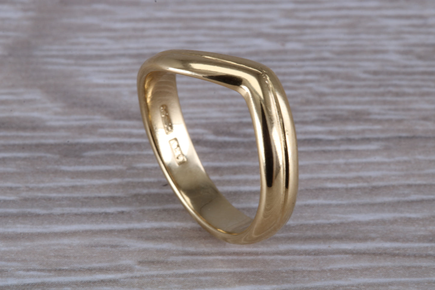 Abstract ring, made from your choice of 9ct yellow or white gold, solid and chunky feel, ideal as casual ring, thumb ring or shaped band