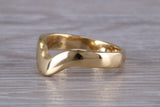Abstract ring, made from your choice of 9ct yellow or white gold, solid and chunky feel, ideal as casual ring, thumb ring or shaped band