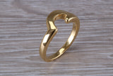 Abstract ring, made from your choice of 9ct yellow or white gold, solid and chunky feel, ideal as casual ring, thumb ring or shaped band