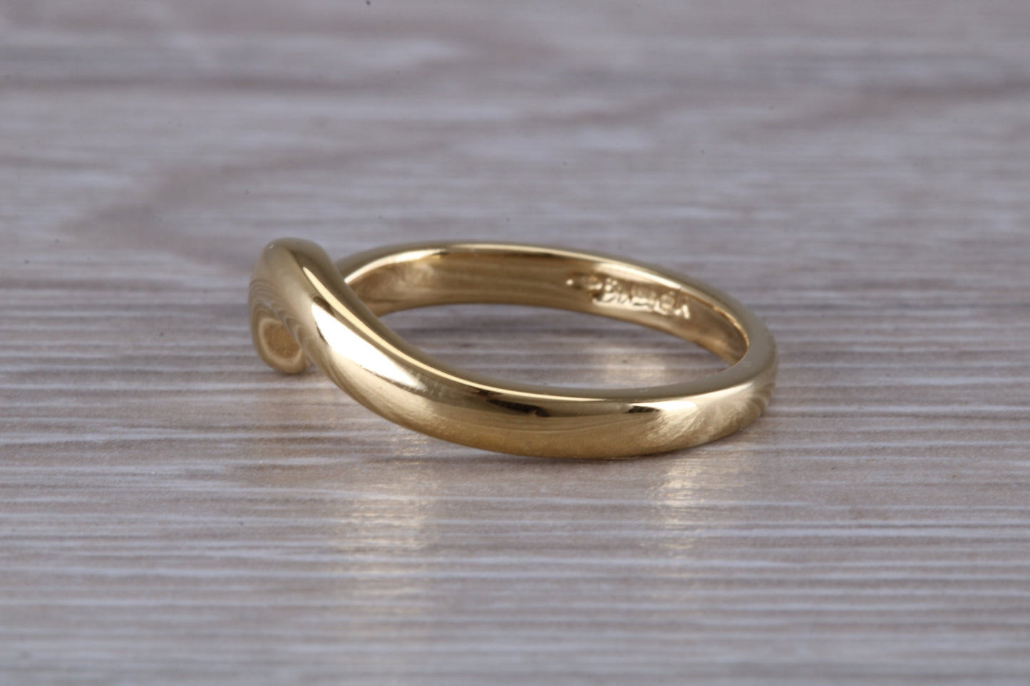 Abstract ring, made from your choice of 9ct yellow or white gold, solid and chunky feel, ideal as casual ring, thumb ring or shaped band