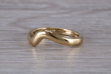 Abstract ring, made from your choice of 9ct yellow or white gold, solid and chunky feel, ideal as casual ring, thumb ring or shaped band