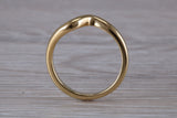 Abstract ring, made from your choice of 9ct yellow or white gold, solid and chunky feel, ideal as casual ring, thumb ring or shaped band