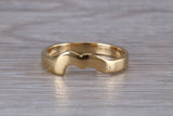Abstract ring, made from your choice of 9ct yellow or white gold, solid and chunky feel, ideal as casual ring, thumb ring or shaped band