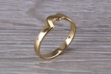 Abstract ring, made from your choice of 9ct yellow or white gold, solid and chunky feel, ideal as casual ring, thumb ring or shaped band