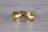 Abstract ring, made from your choice of 9ct yellow or white gold, solid and chunky feel, ideal as casual ring, thumb ring or shaped band