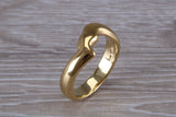 Abstract ring, made from your choice of 9ct yellow or white gold, solid and chunky feel, ideal as casual ring, thumb ring or shaped band