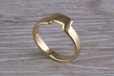 Abstract ring, made from your choice of 9ct yellow or white gold, solid and chunky feel, ideal as casual ring, thumb ring or shaped band