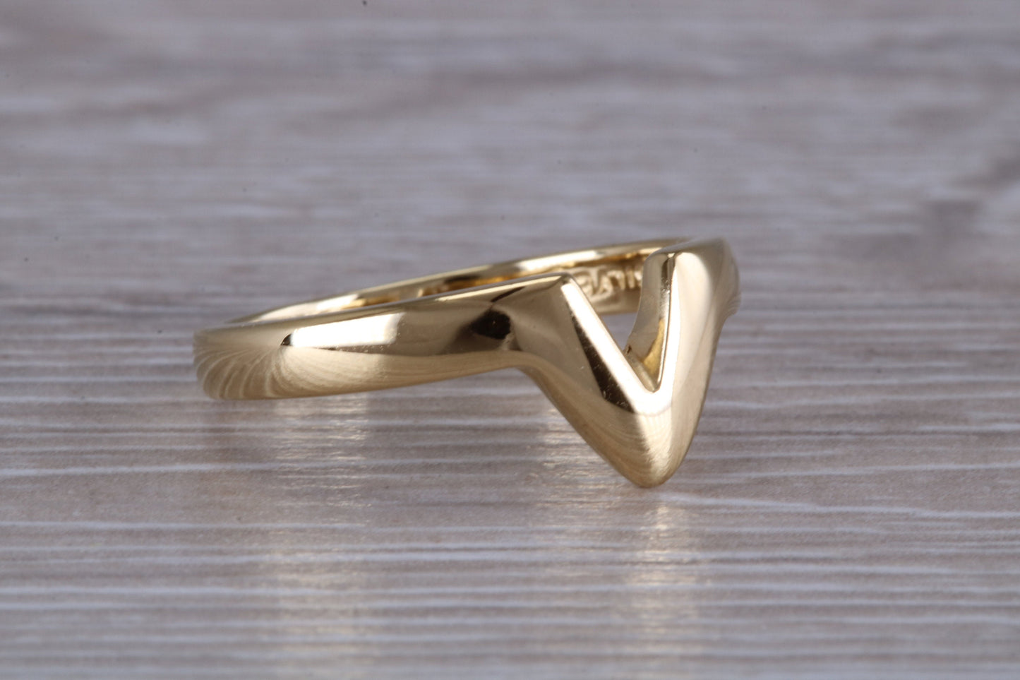 Abstract ring, made from your choice of 9ct yellow or white gold, solid and chunky feel, casual ring, thumb ring or shaped band, wishbone