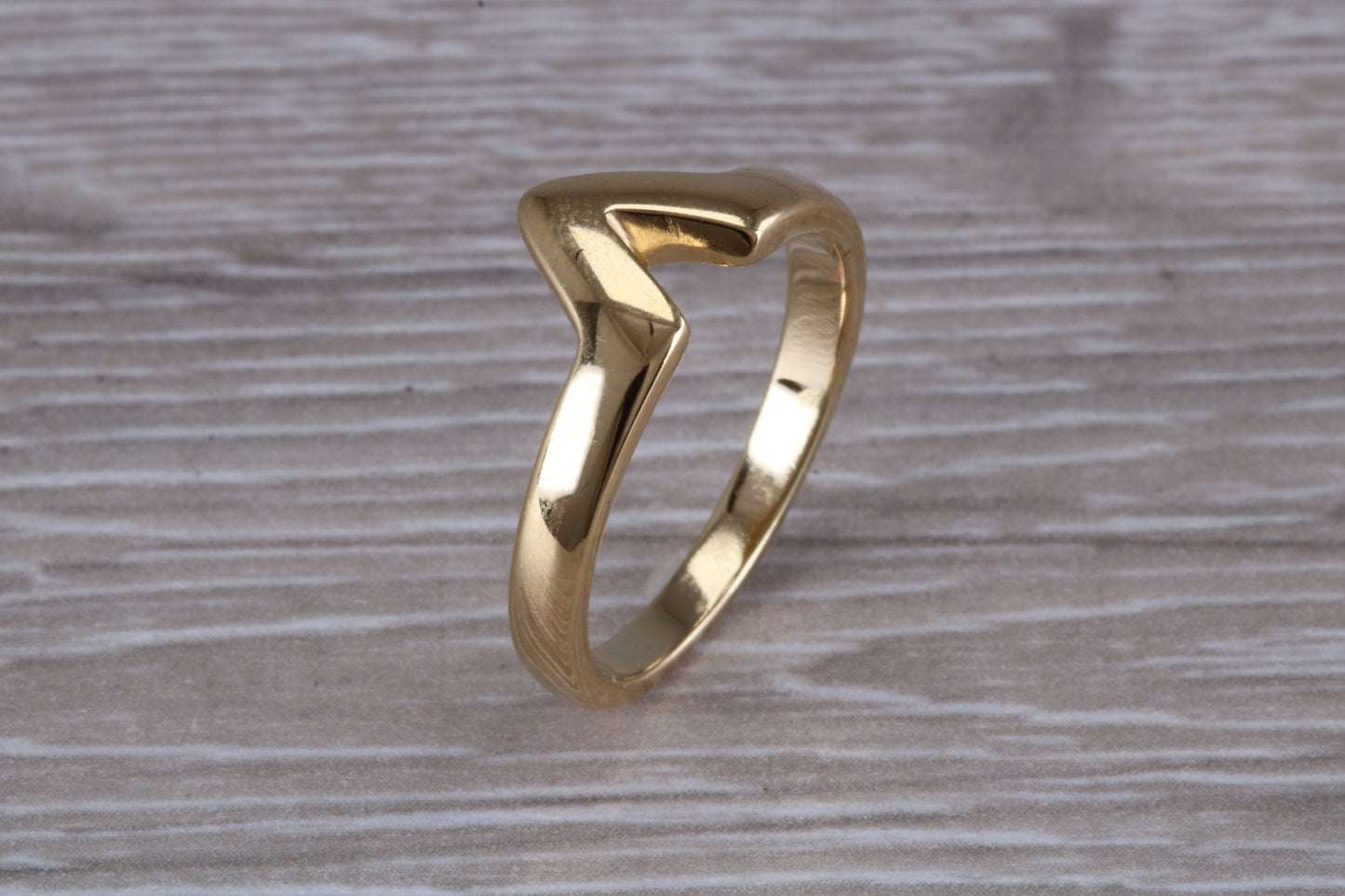 Abstract ring, made from your choice of 9ct yellow or white gold, solid and chunky feel, casual ring, thumb ring or shaped band, wishbone