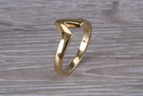 Abstract ring, made from your choice of 9ct yellow or white gold, solid and chunky feel, casual ring, thumb ring or shaped band, wishbone
