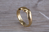 Abstract ring, made from your choice of 9ct yellow or white gold, solid and chunky feel, casual ring, thumb ring or shaped band, wishbone