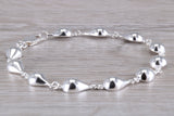 Sterling Silver Rear Drop Link Bracelet