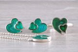 Love heart Matching Ring, Earrings and Necklace