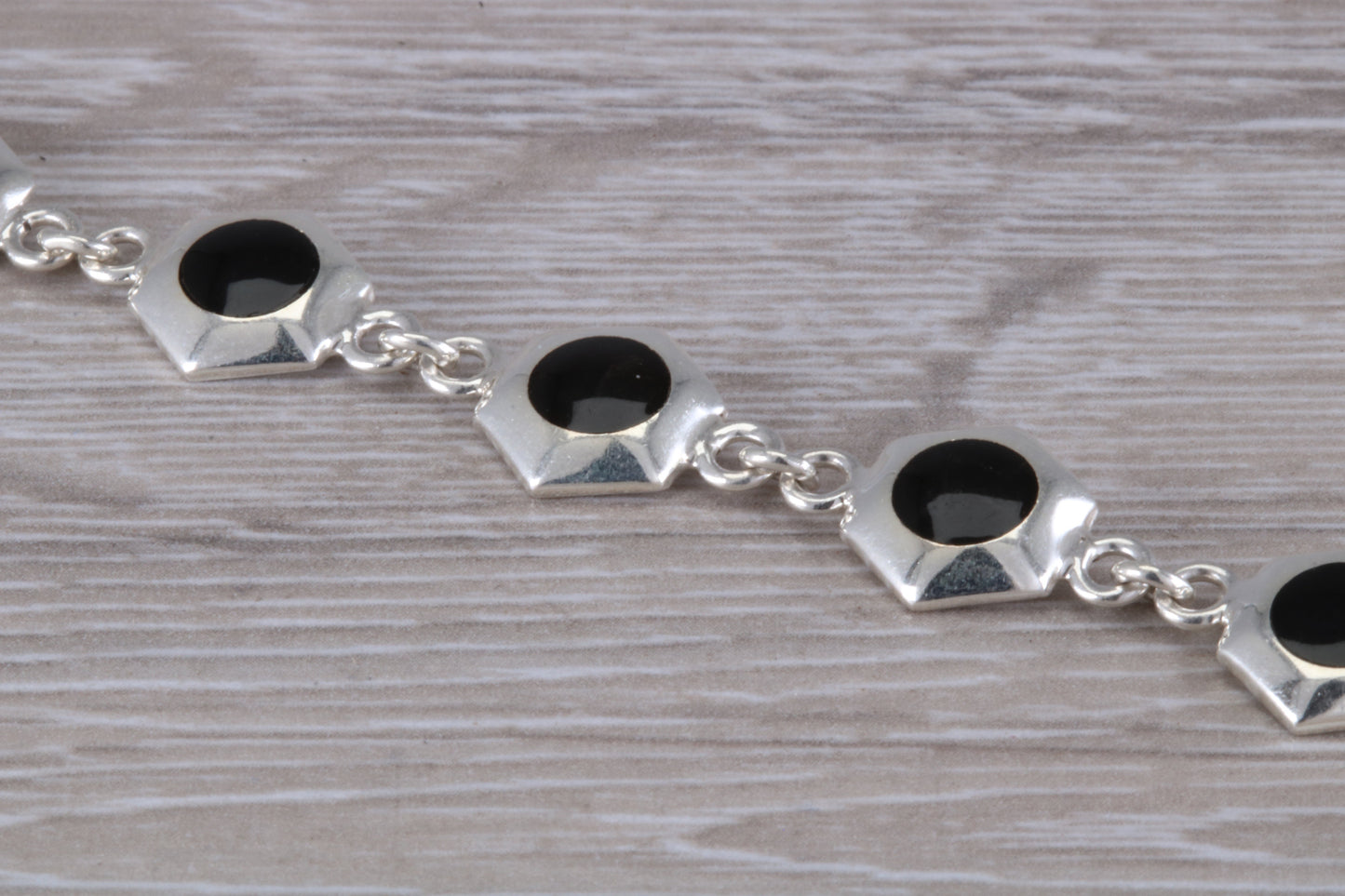 Sterling Silver Black Onyx Bracelet