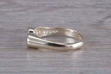 Silver Black Onyx open ended ring, 925 grade sterling silver with black Onyx inlay, suitable for all age groups, very unusual design