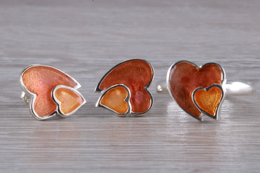 Love hearts Matching Earrings and Ring