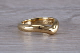 Abstract ring, made from your choice of 9ct yellow or white gold, solid and chunky feel, casual ring, thumb ring or shaped band, wishbone