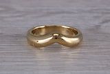 Abstract ring, made from your choice of 9ct yellow or white gold, solid and chunky feel, casual ring, thumb ring or shaped band, wishbone