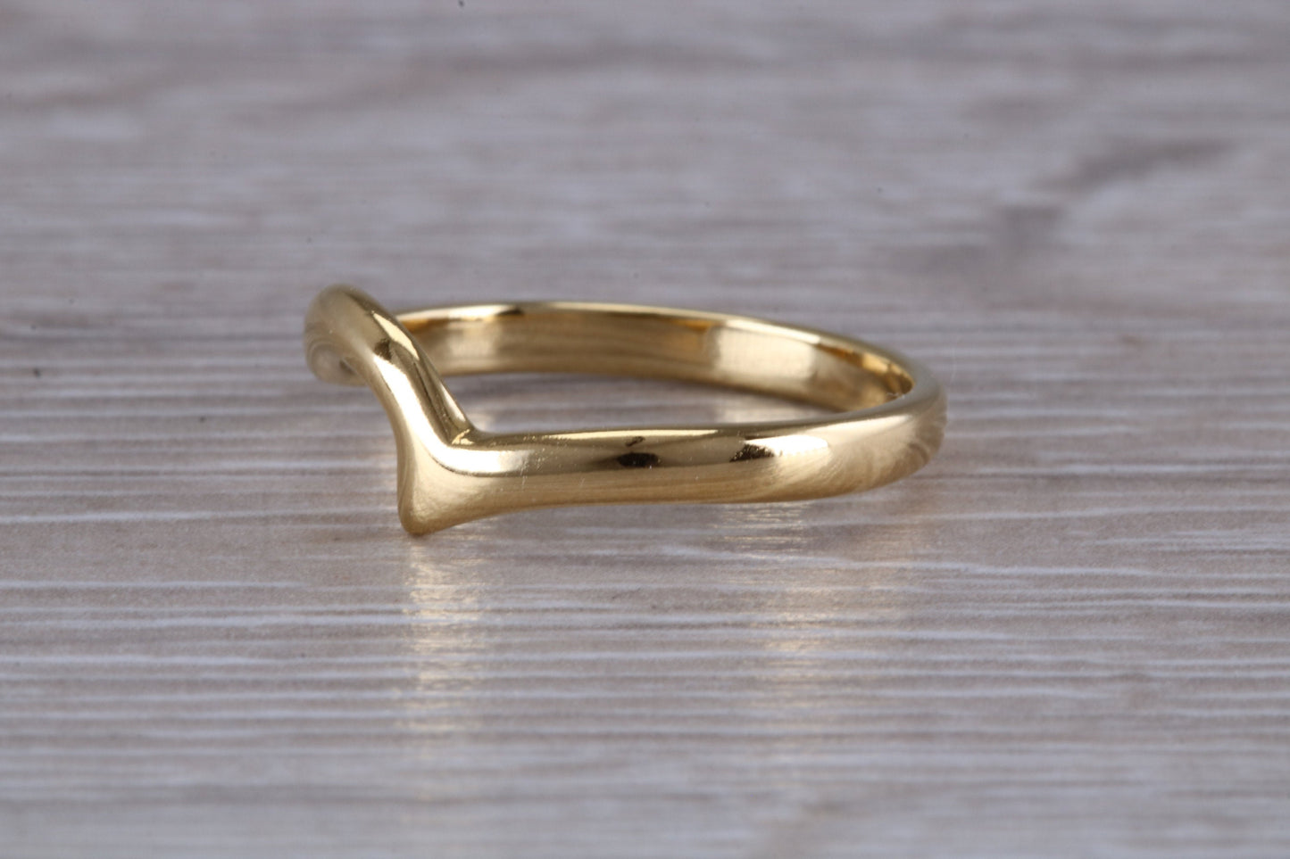 Abstract ring, made from your choice of 9ct yellow or white gold, solid but dainty feel, casual ring, thumb ring or shaped band, wishbone