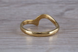 Abstract ring, made from your choice of 9ct yellow or white gold, solid but dainty feel, casual ring, thumb ring or shaped band, wishbone