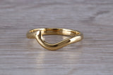 Abstract ring, made from your choice of 9ct yellow or white gold, solid but dainty feel, casual ring, thumb ring or shaped band, wishbone