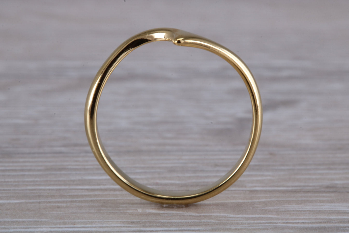 Abstract ring, made from your choice of 9ct yellow or white gold, solid but dainty feel, casual ring, thumb ring or shaped band, wishbone