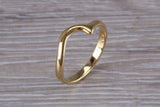 Abstract ring, made from your choice of 9ct yellow or white gold, solid but dainty feel, casual ring, thumb ring or shaped band, wishbone