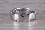 Abstract ring, made from your choice of 9ct yellow or white gold, solid and weighty feel, casual ring, thumb ring or shaped band, wishbone