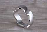 Abstract ring, made from your choice of 9ct yellow or white gold, solid and weighty feel, casual ring, thumb ring or shaped band, wishbone