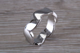 Abstract ring, made from your choice of 9ct yellow or white gold, solid and weighty feel, casual ring, thumb ring or shaped band, wishbone