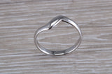 Abstract ring, made from your choice of 9ct yellow or white gold, solid but dainty feel, casual ring, thumb ring or shaped band, wishbone
