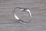 Abstract ring, made from your choice of 9ct yellow or white gold, solid but dainty feel, casual ring, thumb ring or shaped band, wishbone