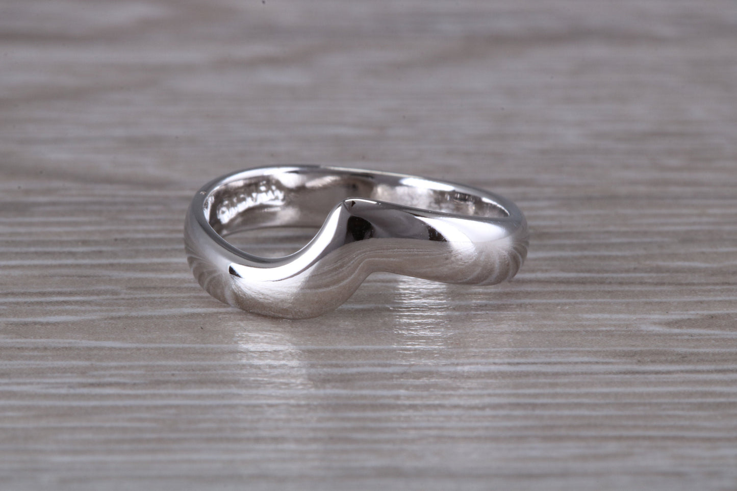Abstract ring, made from your choice of 9ct yellow or white gold, solid and weighty feel, casual ring, thumb ring or shaped band, wishbone