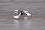 Abstract ring, made from your choice of 9ct yellow or white gold, solid and weighty feel, casual ring, thumb ring or shaped band, wishbone