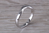 Abstract ring, made from your choice of 9ct yellow or white gold, solid and chunky feel, casual ring, thumb ring or shaped band, wishbone