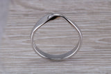 Abstract ring, made from your choice of 9ct yellow or white gold, solid and chunky feel, casual ring, thumb ring or shaped band, wishbone