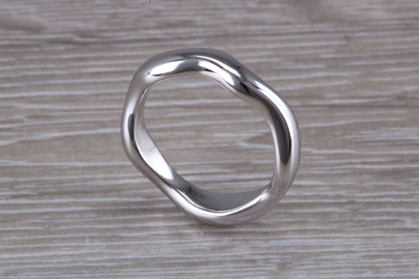 Abstract ring, made from your choice of 9ct yellow or white gold, solid and weighty feel, casual ring, thumb ring or shaped band, wishbone