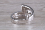 Abstract ring, made from your choice of 9ct yellow or white gold, solid and chunky feel, casual ring, thumb ring or shaped band, wishbone