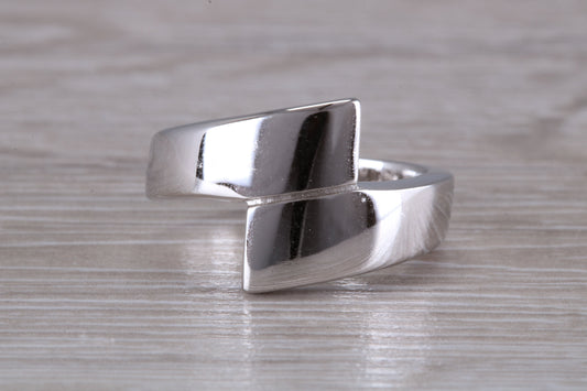 Abstract ring, made from your choice of 9ct yellow or white gold, solid and chunky feel, casual ring, thumb ring or shaped band, wishbone