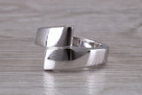 Abstract ring, made from your choice of 9ct yellow or white gold, solid and chunky feel, casual ring, thumb ring or shaped band, wishbone