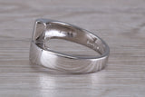 Abstract ring, made from your choice of 9ct yellow or white gold, solid and chunky feel, casual ring, thumb ring or shaped band, wishbone