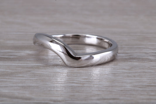 Abstract ring, made from your choice of 9ct yellow or white gold, solid and weighty feel, casual ring, thumb ring or shaped band, wishbone