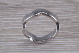 Abstract ring, made from your choice of 9ct yellow or white gold, solid and chunky feel, casual ring, thumb ring or shaped band, wishbone