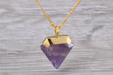 Real Amethyst Necklace set in Sterling Silver