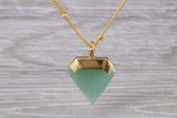 Real Emerald Necklace set in Sterling Silver