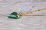Real Emerald Necklace set in Sterling Silver