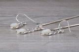 Mother of Pearl Dropper Earrings and Matching Necklace