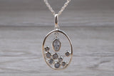 Sterling Silver Dressy C Z set Necklace