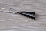 Sterling Silver Real Black Onyx Necklace