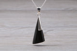 Sterling Silver Real Black Onyx Necklace